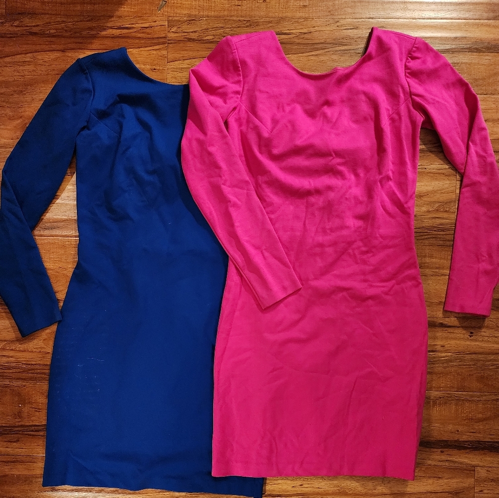 2 dresses w/ cute bow detail on back size small by Amanda Uprichard